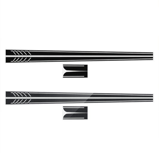 Black 5D Carbon Fiber Racing Side Stripe Car Decals Stickers For Mercedes-Benz C Class W204 C180 C200 C230 C280 C300 C320 C350 C63 AMG