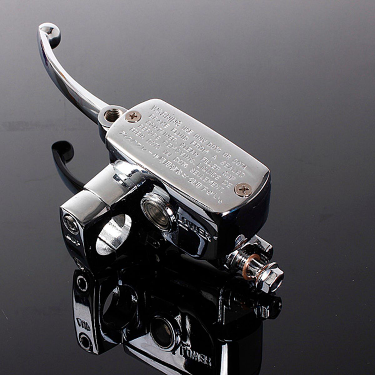 Gray Motorcycle Hydraulic Headlebar Control Cylinder Master Clutch Lever