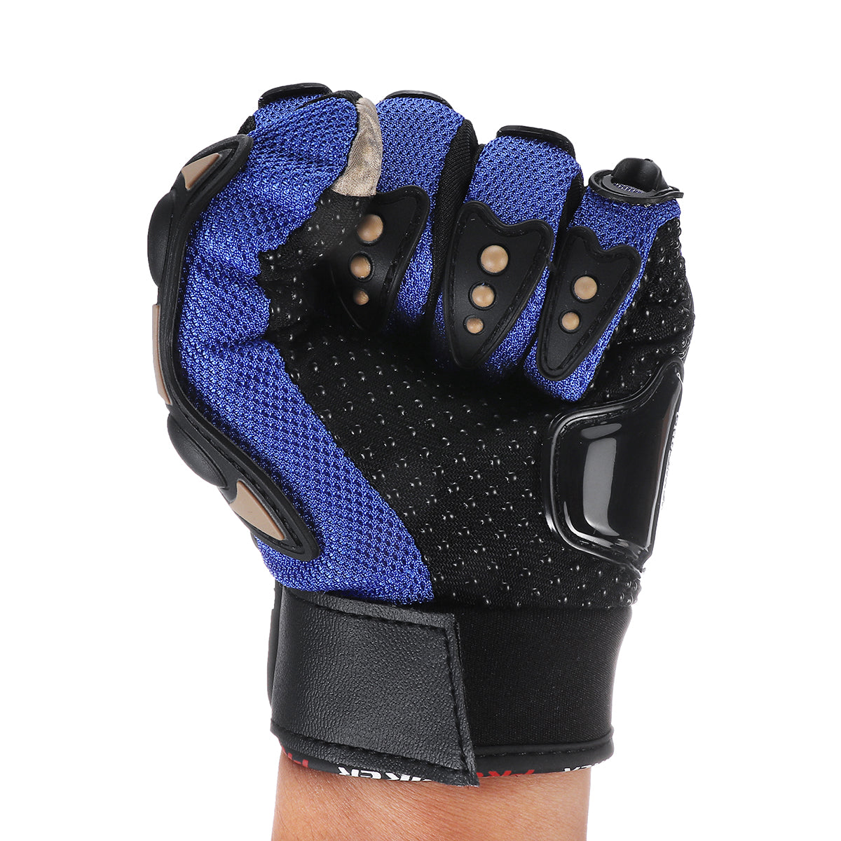Dark Slate Blue Off-road Riding Full Finger Gloves Touch Screen Motorcycle MTB Bicycle Bike Sport Warm Blue