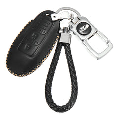 3 Buttons PU Leather Car Remote Key Fob Case/bag Shell Cover Holder for Nissan - Auto GoShop