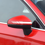 Orange Red 5pcs Car Stickers Stripes Graphics Side Body Hood Rearview Mirror Decal Trim