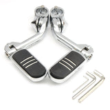 Dark Slate Gray 32mm 1.25Inch Adjustable Chrome Rear Foot Pegs Pedals For Harley Davidson
