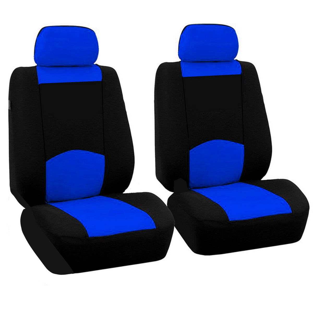 Medium Blue Full Set Car Seat Cover Polyester For Auto Truck SUV 2 Heads 2MM Foam Filled Polyester Fabric
