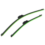 Yellow Green One Pair 22 Inch +19 Inch Windscreen Wiper Blades Right Driver For BMW 3 Series E46 98-07