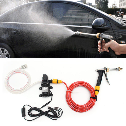 12V 60W Electric Car Wash Pump Water Cleaner Washer Pressure Sprayer Tool Kit - Auto GoShop