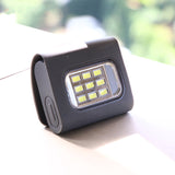 Dark Slate Gray 4 Modes 9 LED Magnetic Clip Work Light Constantly Bright Flashlight USB Rechargeable Motorcycle Lamp Outdoor