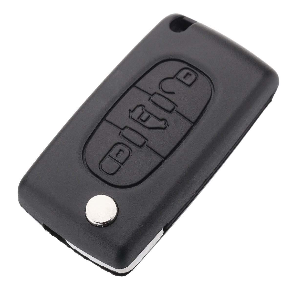 Dark Slate Gray Car 3 Buttons Key FOB Remove Case Shell With Blade For Citroen Berlingo