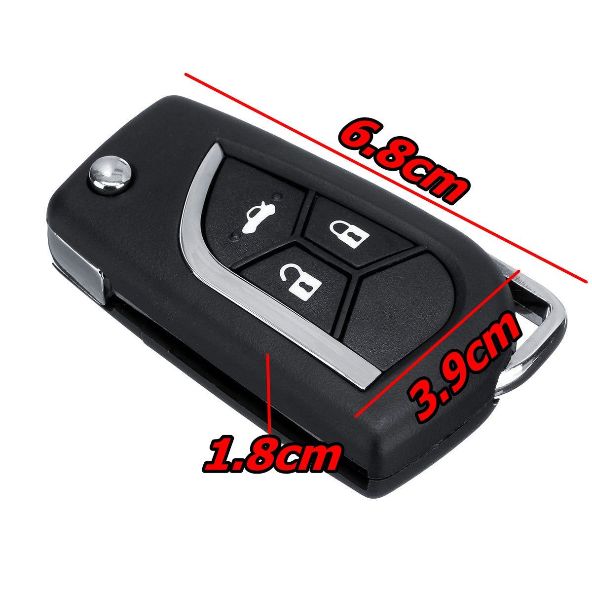 Dark Slate Gray 3 Buttons Remote Key Case Toy43 Blade For Toyota Crown Corolla Camry RAV4 Reiz