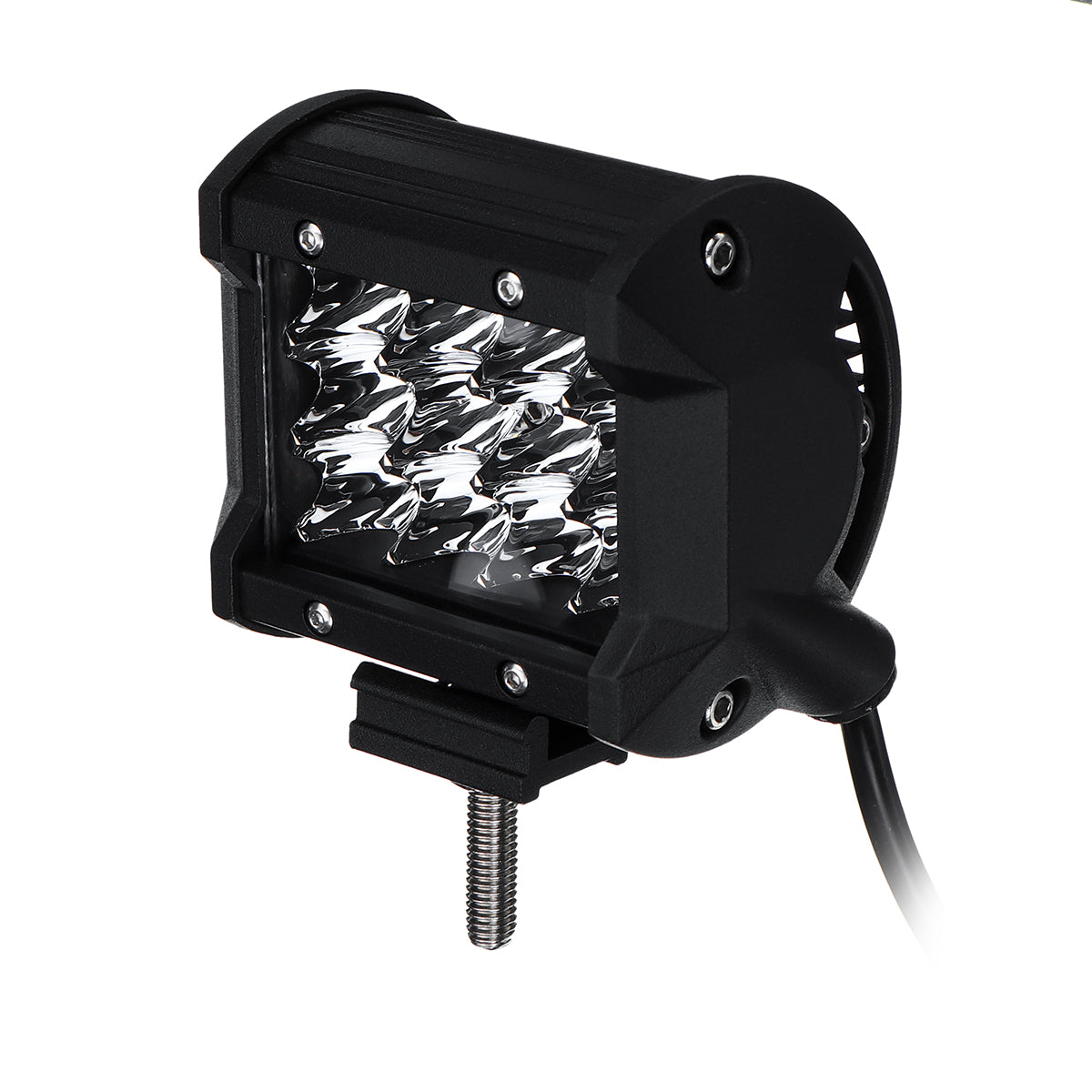 Black 3.5Inch 36W LED Work Light Bar Strobe Flash Lamp White+Amber Dual Color 10-30V for Offroad Truck SUV ATV