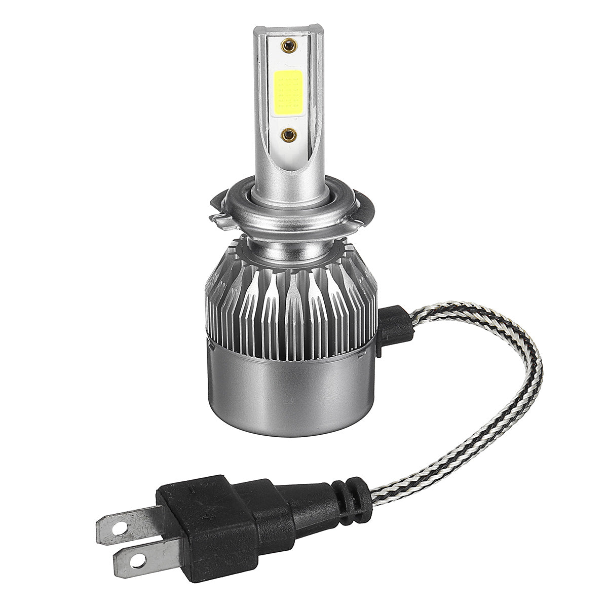 Dim Gray 9V-36V H1/H4/H7/H11/9005/9006 COB LED Headlights Bulbs Conversion Kit White