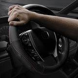 ROCK RPH0859 Car Steering Wheel Covers Genuine Leather Anti-slip Protector 37-38cm Universal - Auto GoShop
