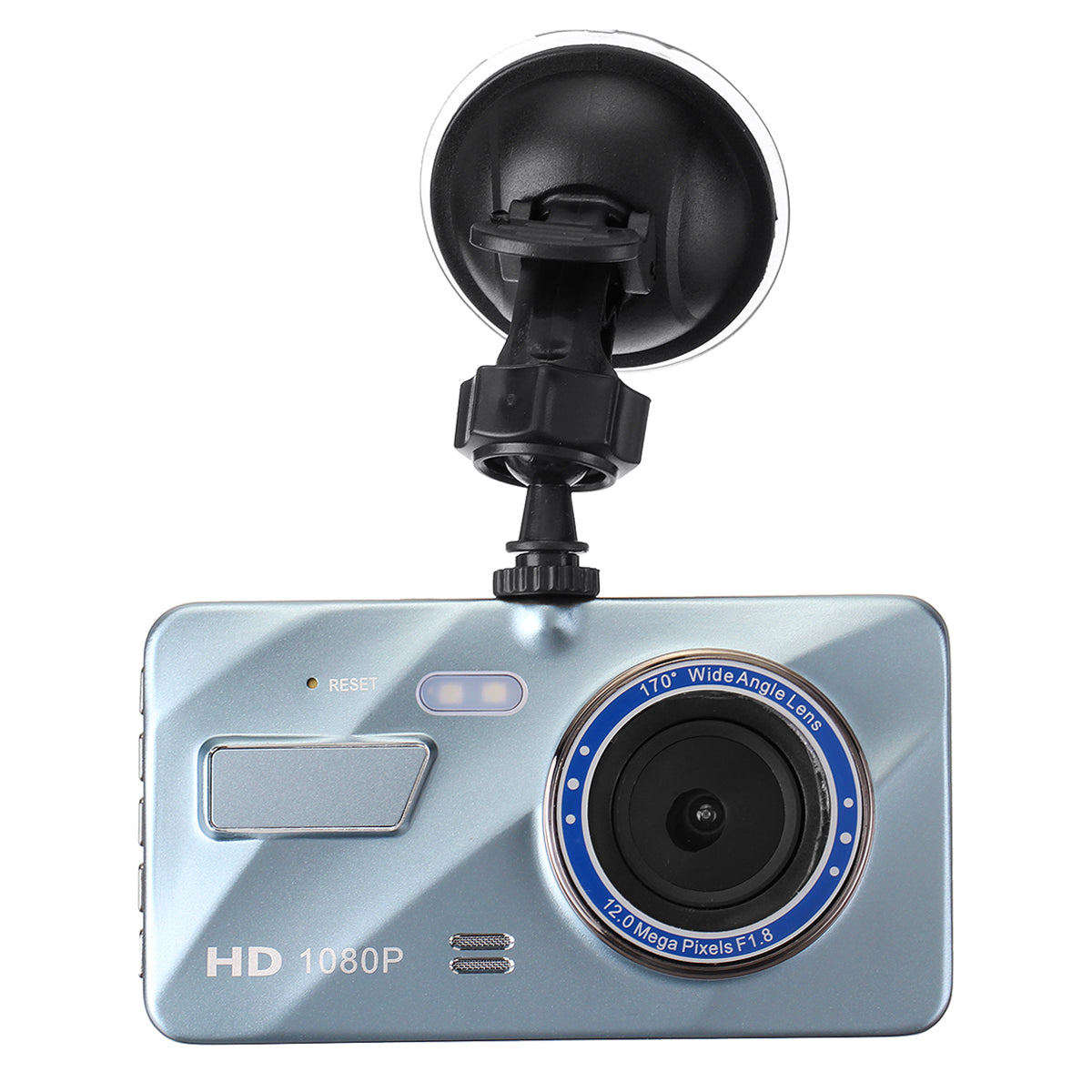 Gray 4" 170° View 1080P HD Dual Lens Car DVR G-sensor Dash Cam Video Recorder Camera