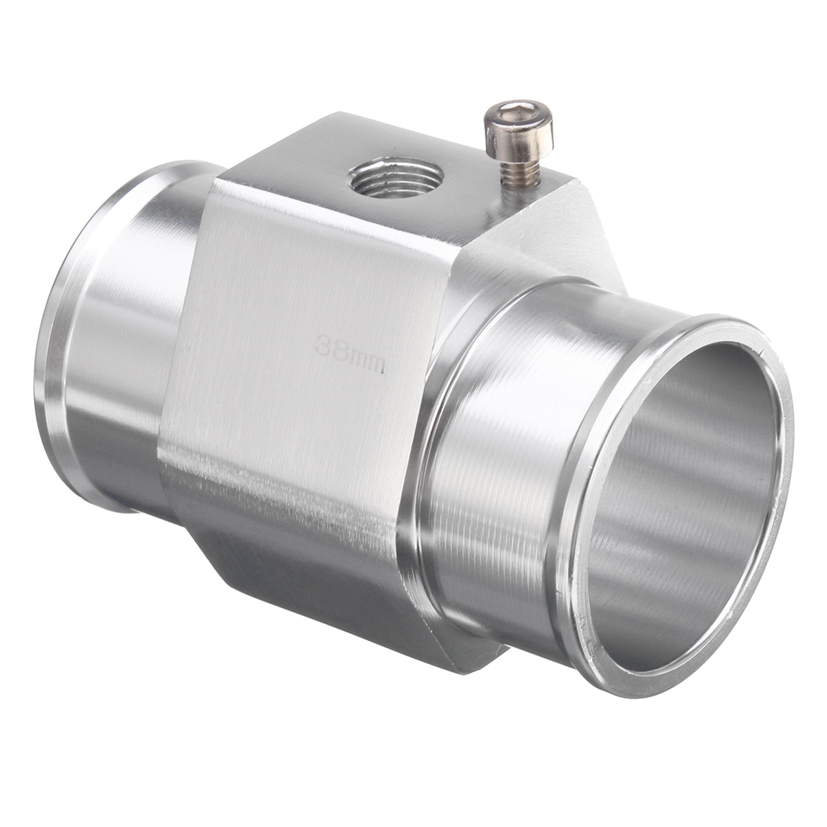 Light Gray Aluminum Water Temperature Temp Sensor Gauge Joint Pipe Radiator Hose Adapter