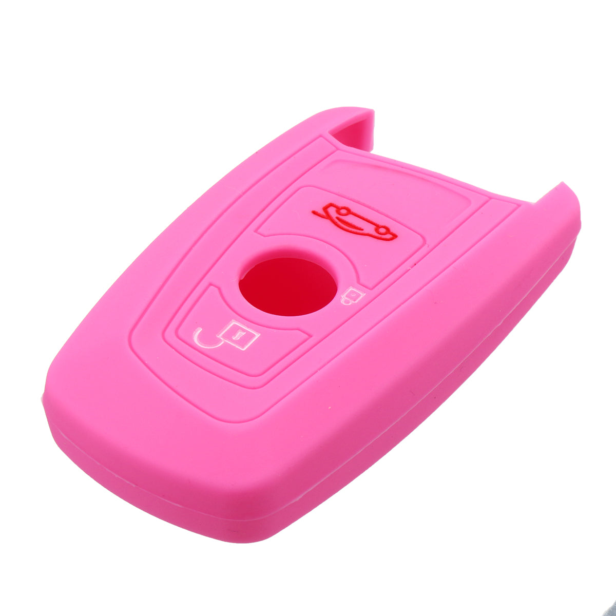 Hot Pink Silicone Remote Key Cover Case Holder 3 Buttons for BMW 3 5 Series X1 X4 X5