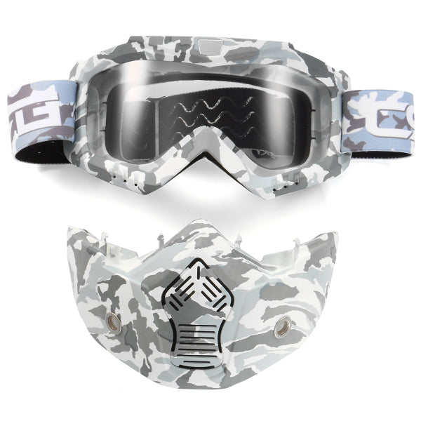 Lavender Motorcycle Helmet-in Goggles Clear Dark Grey Lens Detachable Modular Mask