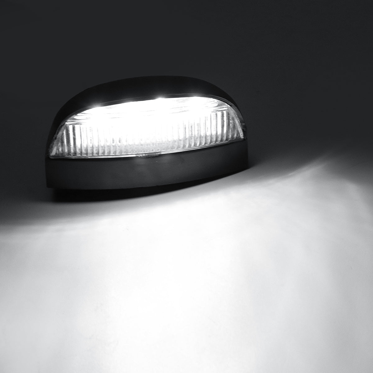 White Smoke 3PCS 6000K LED Car Tail Light Number Plate Light Waterproof Lamp for Truck Trailer Boat