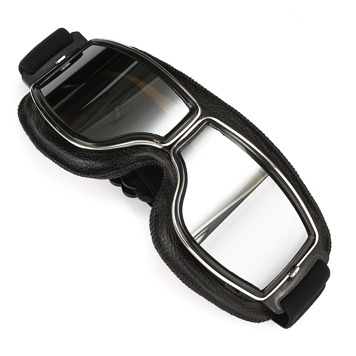 Dark Slate Gray Helmet Leather Goggles Anti-UV Protective Glasses Eyewear Motorcycle Bike Scooter