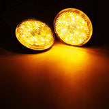 Gold 6W 24LED  Round Reflector LED Rear Taillight Brake Stop Light For Motorcycle 7 Colors