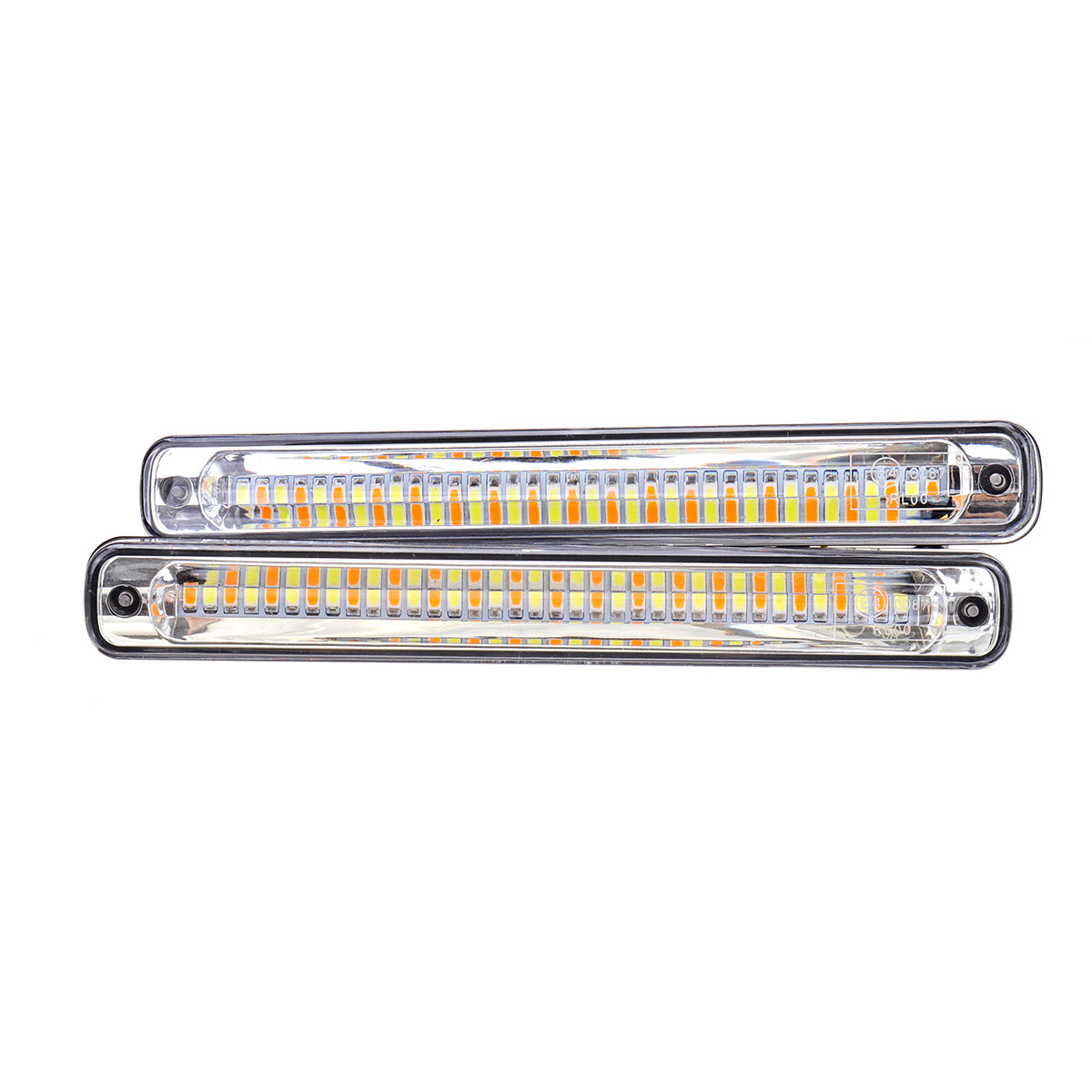 Tan 36 LED Dual Color Car Daytime Running Lights DRL Lamps Universal White+Amber