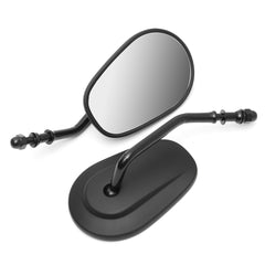Dark Slate Gray 8mm Rear View Side Mirror Fits For Harley Davidson Sportster Touring XL 883 (Black)