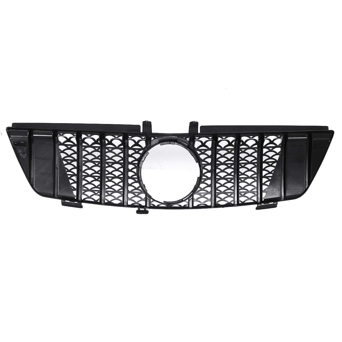 Dark Slate Gray Glossy Black GTR Style Front Grill Grille For Mercedes-Benz ML Class W164 ML320 ML350 ML550 2005-2008