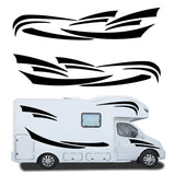 Lavender 2PCS Graphics Stripe Stickers Decals Set For Motorhome Camper Van Caravan Horsebox