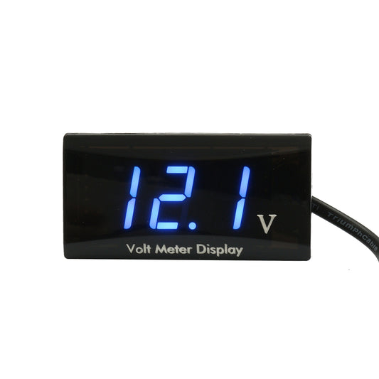 Black 12V Waterproof Voltage Panel Meter LED Digital Display Volt Meterr For Car Motorcycle