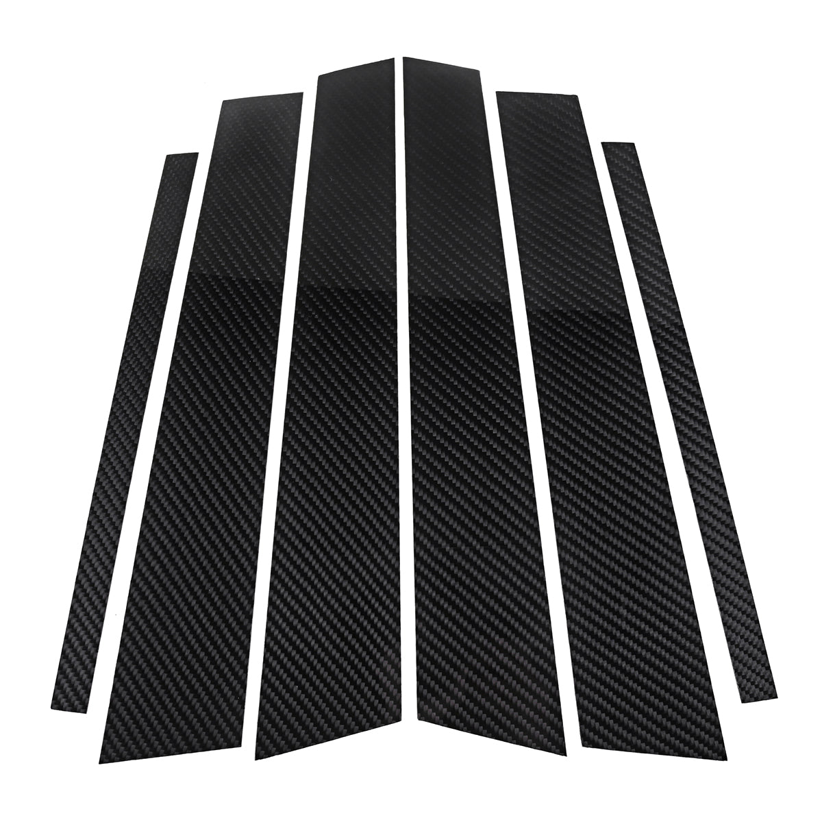 Black Carbon Fiber Car Window B-pillars Molding Trim Car Styling Stickers for BMW 3 5 Series
