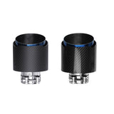 Black 63MM Inlet 114MM Outlet Car Carbon Fiber Stainless Steel Car Rear Exhaust Tip Pipe Muffler Adapter Reducer Connector