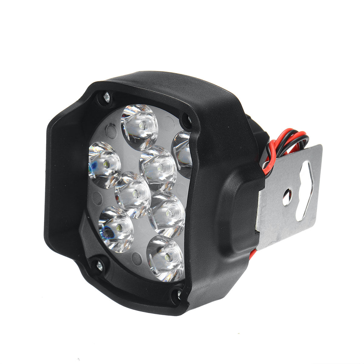 Dark Slate Gray 12V10W 1000LM 9 LED Super Bright Motorcycle Headlight Bulb Work Light Fog Driving Spot Lamp Night Headlamp For UTV ATV