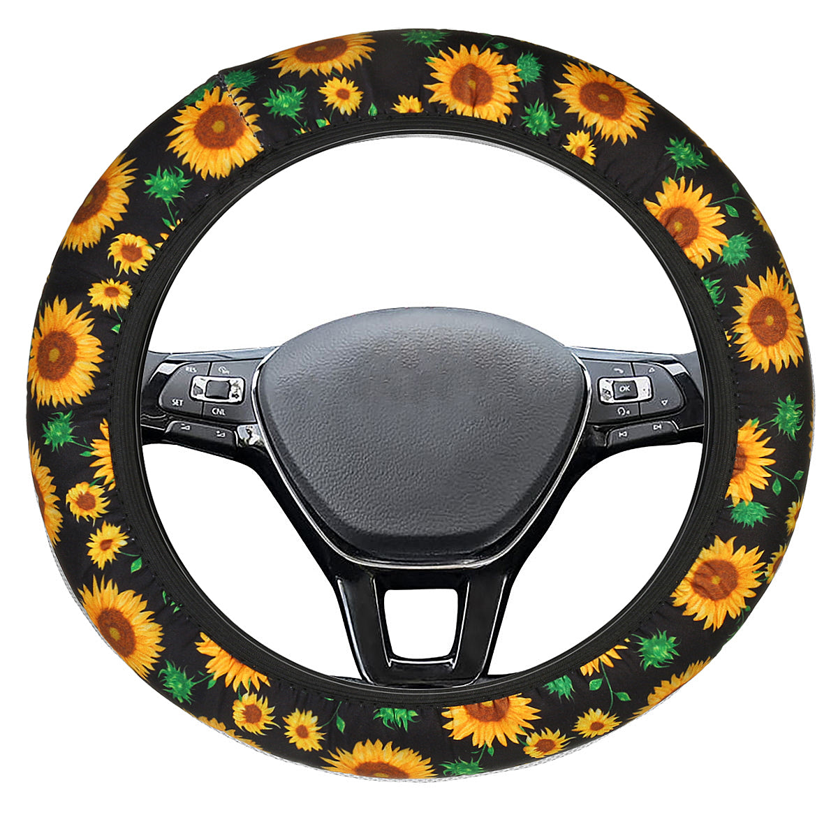 38cm Universal Car Steering Wheel Cover Protector Suede Anti-Slip Multi-color - Auto GoShop