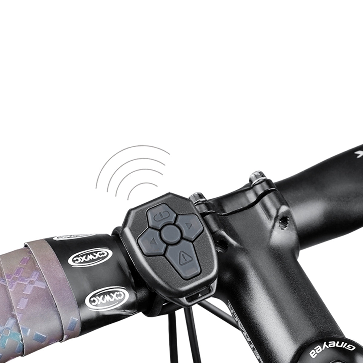 Dim Gray Wireless USB Rechargeable Remote Control Turn Signal Bicycle Tail Light 50 Lumen