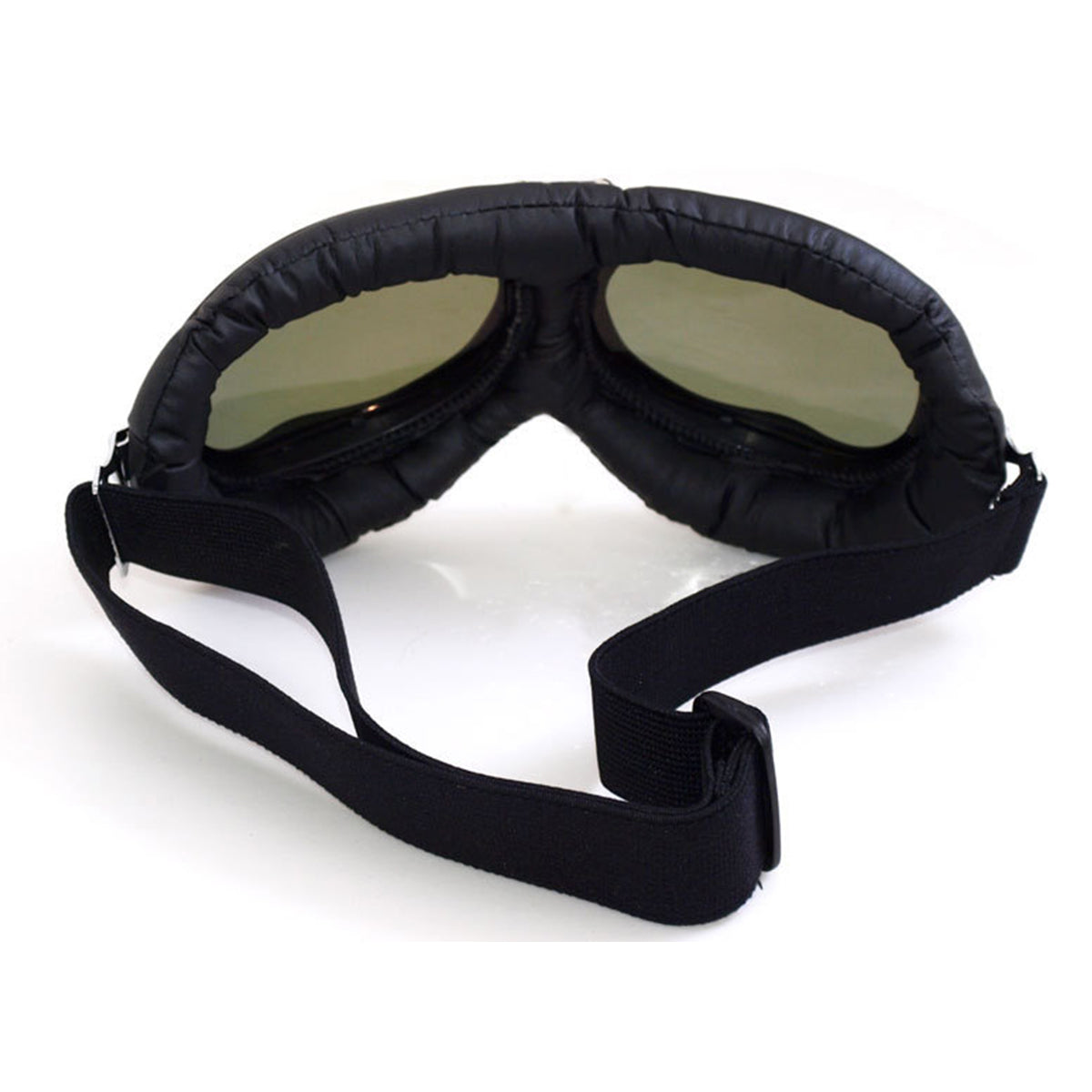 Black Retro Helmet Goggles Motrocycle Scooter Cycling Riding Eyewear Glasses Adult