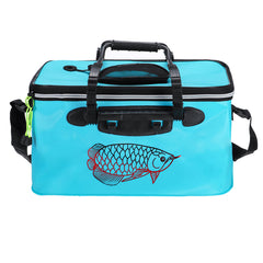 Turquoise 23L Collapsible Fishing Bucket EVA Foldable Portable With Handle