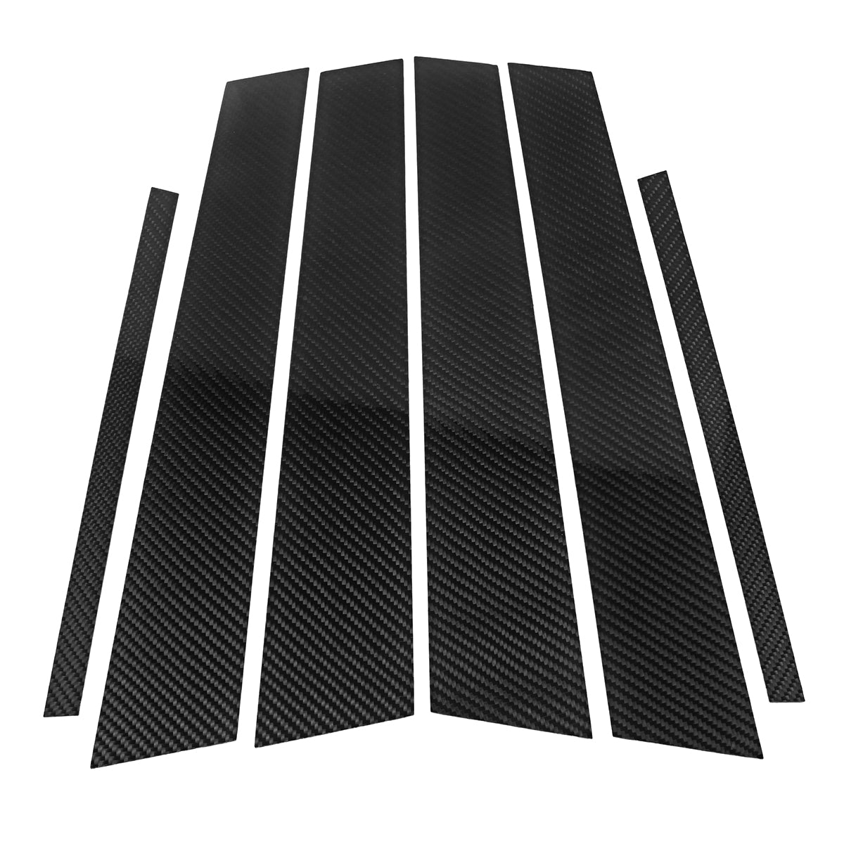 Dark Slate Gray Carbon Fiber Car Window B-pillars Molding Trim Car Styling Stickers for BMW 3 5 Series