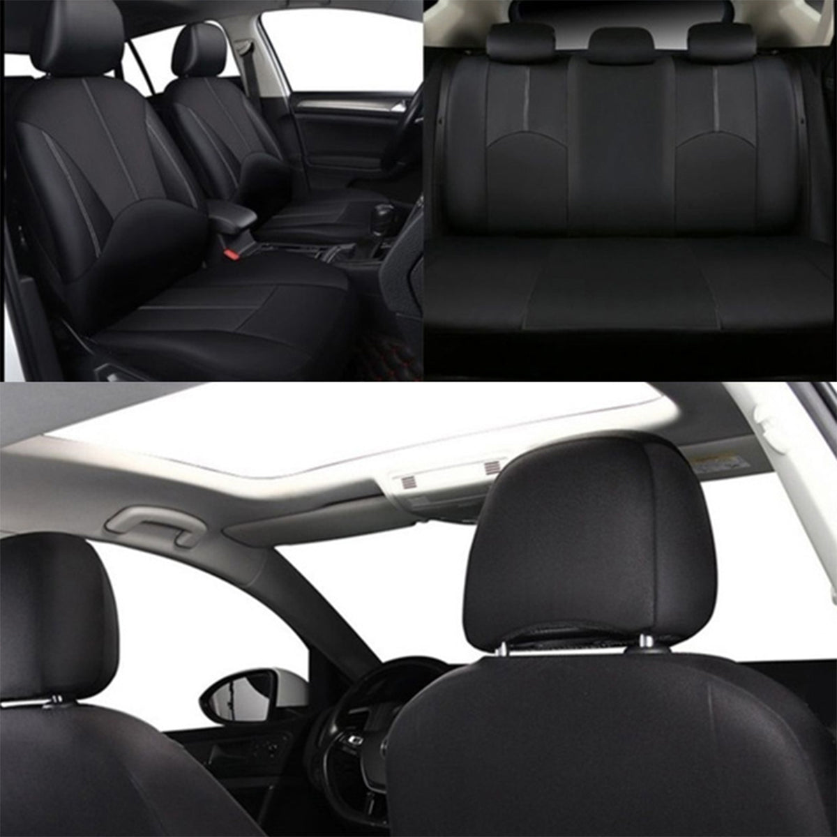 Universal Auto Car Five Seat Covers Faux PU Leather Mat For Four Seasons Cushion Full - Auto GoShop