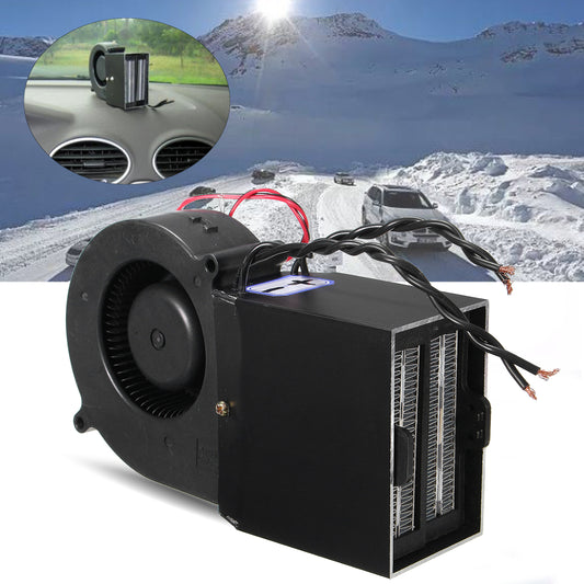 Black 12 PTC 300w 500w Car Portable Adjustable Heating Heater Fan Defroster Demister
