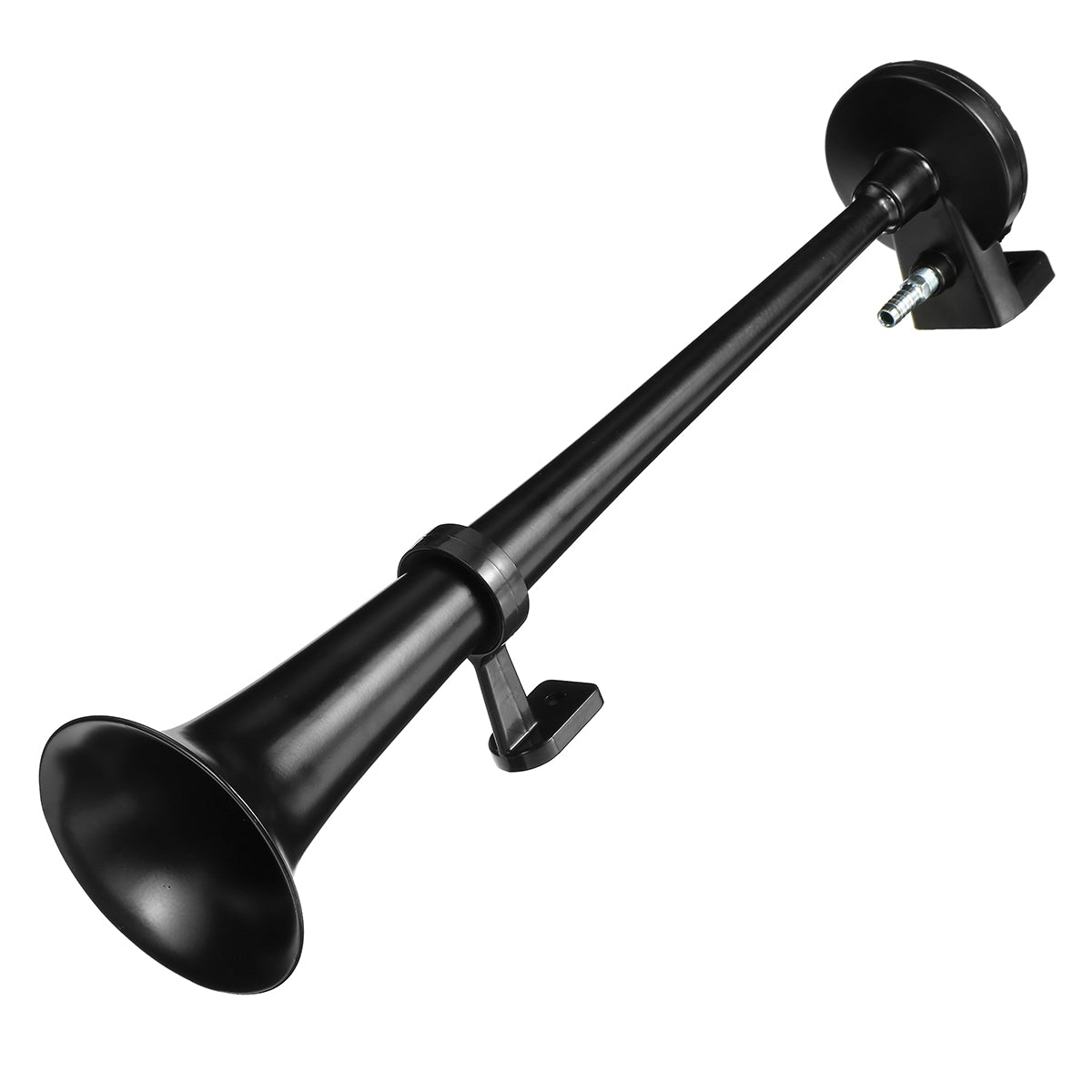 12V 180db Black Single Loud Trumpet Air Horn Compressor for Car Truck Train Boat - Auto GoShop