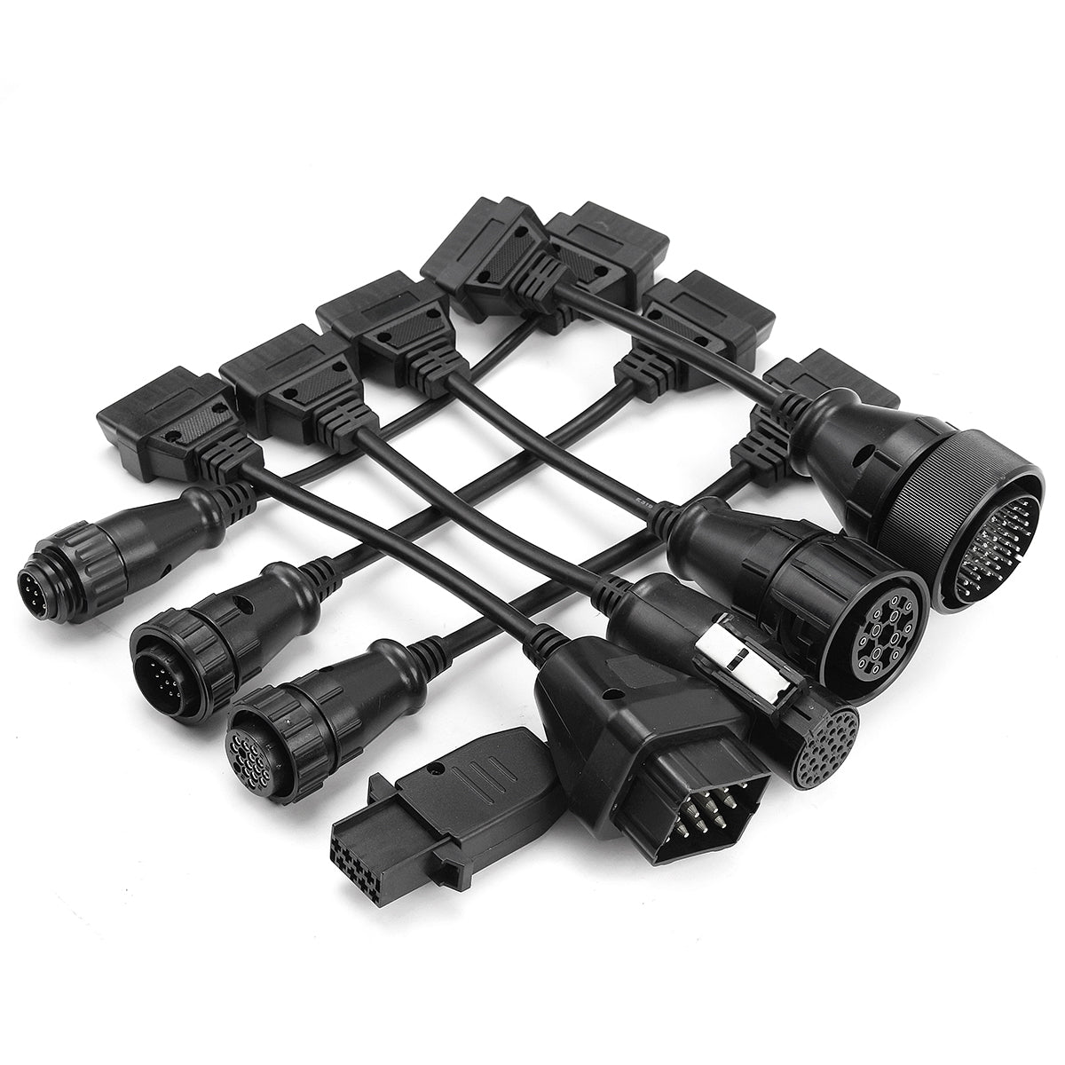 8pcs OBD2 OBDII Full Set Diagnostic Tool Adapter Truck Cables for AUTOCOM CDP - Auto GoShop