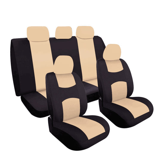 Wheat Universal Auto Car Washable Seat Covers Protectors Full Front+Rear
