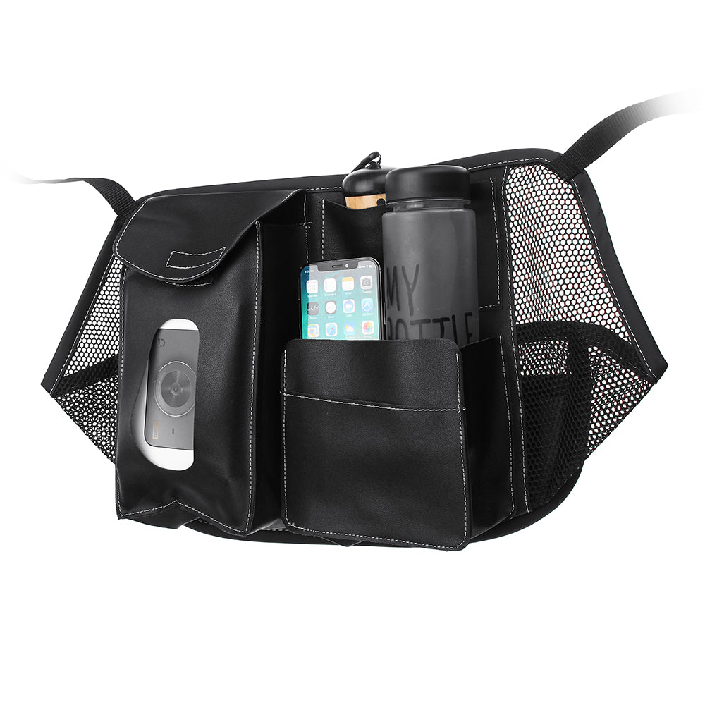 Leather Car Seat Back Storage Bag Organizer Holder Multi Pocket Travel Storage Hanging Net - Auto GoShop