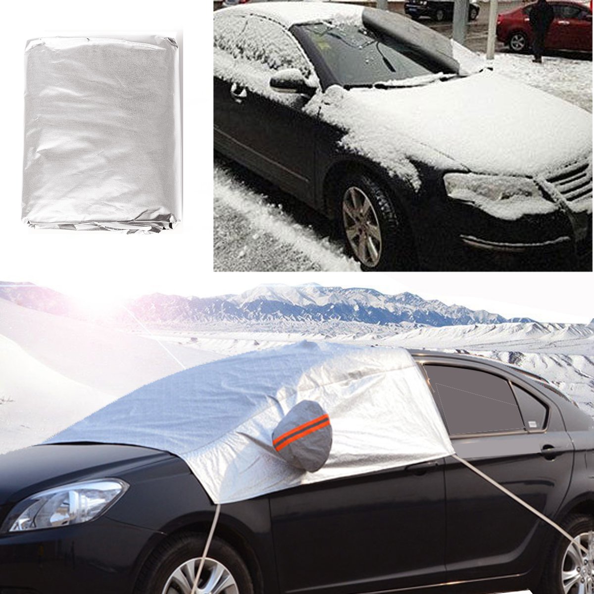 Light Steel Blue 224X152cm Silver/Camouflage Car Sunshade Windscreen Cover Shield Snow Rain Dust UV Protection
