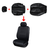 6pcs Universal Front Car Seat Covers Headrests Protection Cushion PU Leather - Auto GoShop