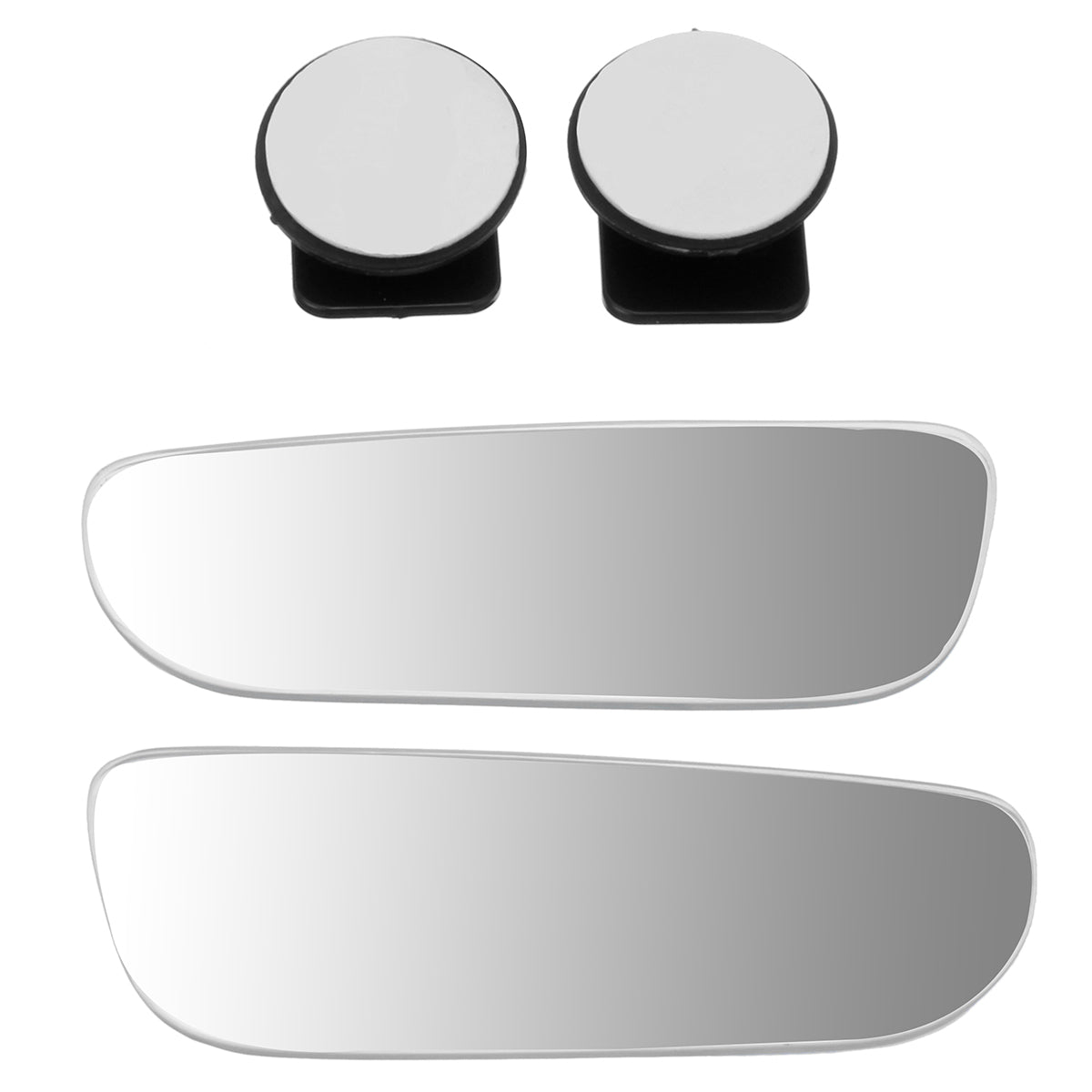 2pcs Slim Car Rear View Blind Spot Mirror 360° Rotating Convex Wide Angle Glass Mirror - Auto GoShop