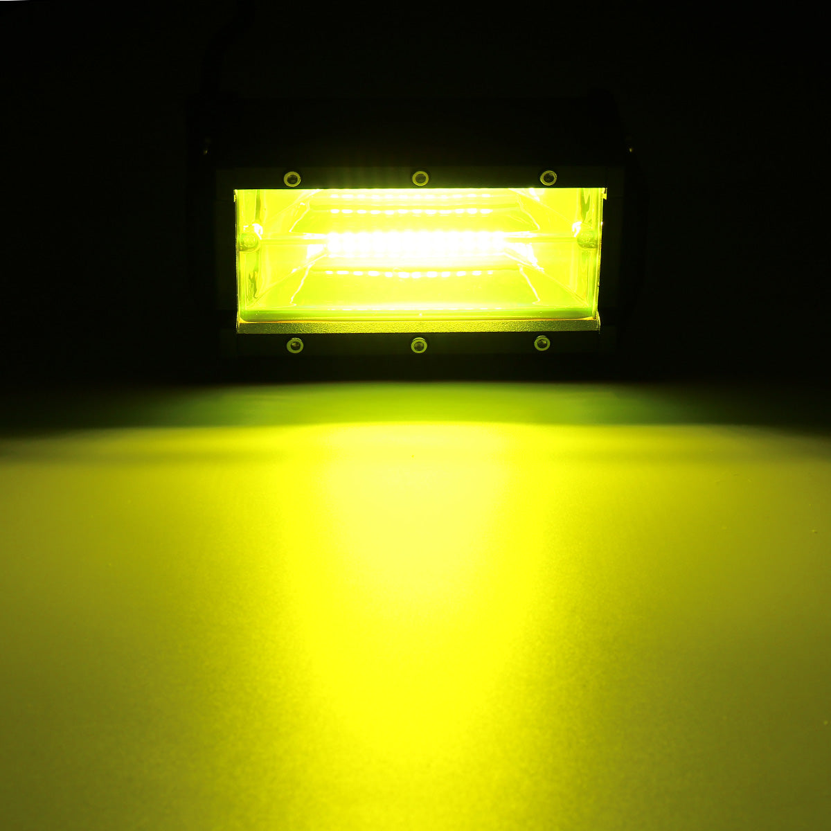 Yellow 5Inch 48W 24 LED Work Light Bar Flood Beam Lamp for Car SUV Boat Driving Offroad ATV