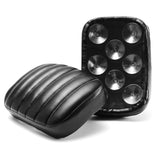 Black Rear Passenger Pillion Seat Pad With 6/8 Suction Cups For Harley Dyna Custom