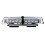 Dark Gray 12V 24-LED Car Roof Strobe Light White+Yellow Dual Light 7 Flash Modes with Magnetic Base