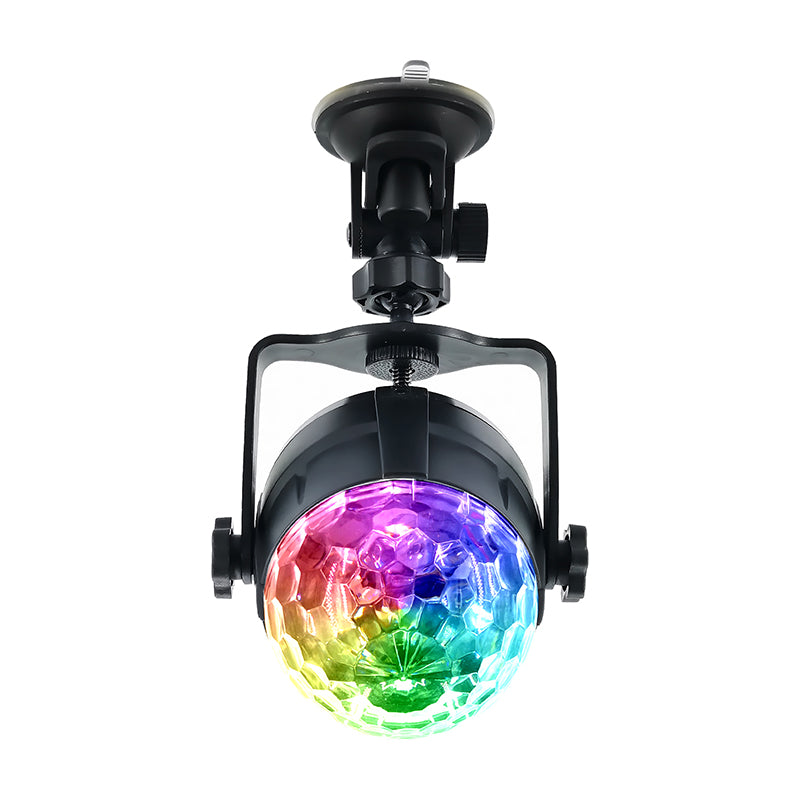 Black LED RGB Colorful Car Music Light Sound Atmosphere Stage Lamp with Remote Voice Control for DJ KTV Party