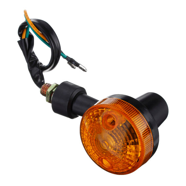 Saddle Brown Pair Motorcycle Turn Signal Light Amber Indicator Lamp