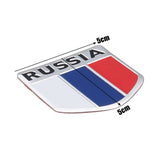 Dark Slate Blue 3D Aluminum Alloy Russia Flag Car Auto Stickers Decal Emblem 5 X 5CM